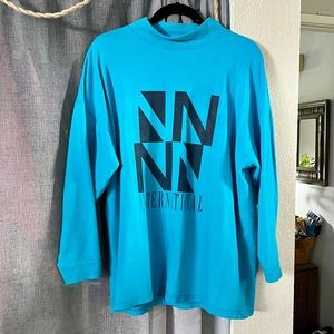 Vintage 90’s International News Mock Neck Sweatshirt